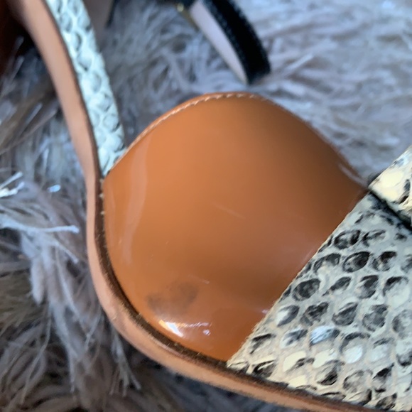 Joan & David Snakeprint/Patent Leather Block Heels - Picture 8 of 8